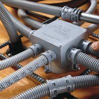 Boîtes à dalles carrées électriques en PVC Boîtiers IP67 Connecteurs moulés pour Ent Conduit Dalle Box Outlet Application mur en béton