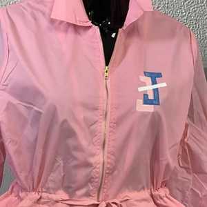 Jack and Jill Ladies Peplum <b>Line</b> Jacket Pink Zip Front Casual Fashion Ruffle Hem Stylish Women Outerwear <b>Coat</b> - Product Image 6