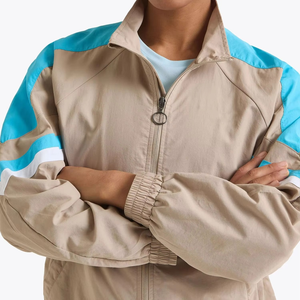Wholesale Custom <b>Vintage</b> Colorblock <b>Windbreaker</b> Jacket Lightweight Waterproof Outdoor Sportswear Retro Casual Zip Up Coat - Product Image 4