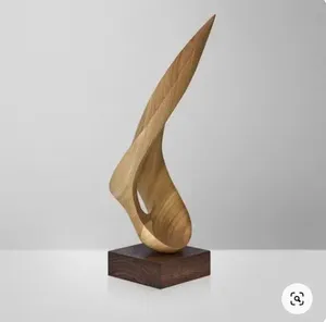 Escultura de madera refinada que aporta sofisticación a la sala de estar y mejora la decoración de tu hogar con un encanto rústico. - Product Image 2
