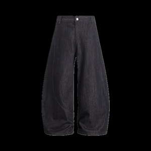 กางเกงยีนส์แฟชั่นทรงดินสอสำหรับผู้ชาย สไตล์วินเทจ ล้างสีแบบ Monkey Wash พร้อมป้ายหนัง ทรงเข้ารูปแบบลำลอง - Product Image 3