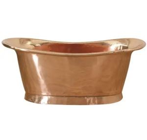 Bañera Independiente de Cobre para Adultos, Bañera Tipo Slipper con Acabado Marmoleado, Sin Tapa, para Baño en Casa - Product Image 2