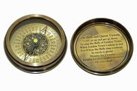 Bussola Magnetica in Ottone Stile Vintage con Custodia in Pelle - Design Portatile da Tasca per Viaggi Nautici, Campeggio, Arrampicata, Navigazione, Regalo