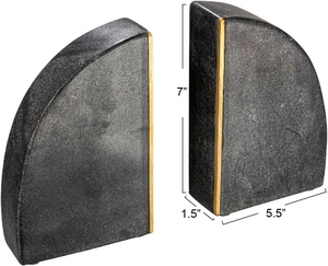 High Trending Indian Exporte IE-HD-BO-998 Modern Design Antique Weathering Metal Bookends Brass Detail Single-piece Package - Product Image 5