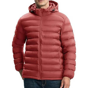 Veste matelassée 3 saisons pour homme, légère, coupe-vent, avec capuche amovible et isolation thermique, personnalisable (OEM) - Product Image 1