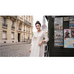Manufacturer New <b>Top</b> 100% Handcrafted Embroidery Women Clothing Casual Dresses Premium Imported Silk <b>Linen</b> Vietnam Price - Product Image 2