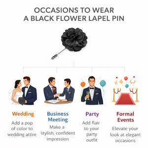 Pin de Solapa con Diseño Floral para Hombre |   Aleación de Zinc Esmaltada y Duradera |   Broche de boutonnière hecho a mano con colores personalizables para novio de boda o eventos formales - Product Image 5