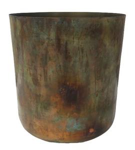 Pot de fleurs en métal finition antique, jardinière rustique en fer, pot décoratif pour plantes d'intérieur et d'extérieur, pot moderne pour la maison, le salon, le balcon - Product Image 2