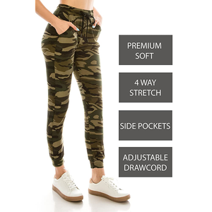 Wholesale Heavy Cotton <b>Ladies</b> Camouflage Jogger Custom Printed Women's Wide Leg <b>Pants</b> Polyester Fleece <b>Pants</b> Autumn Style - Product Image 5