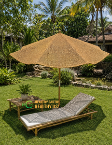 Parasol en fibre de coco naturelle en gros pour hôtels, plages, jardins et piscines - Product Image 2