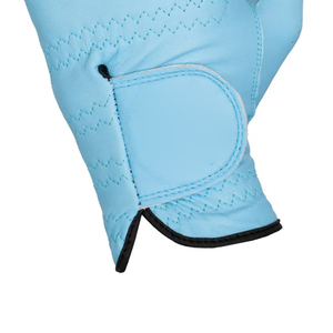 Anti-Slip Genuine Leather Golf Gloves | Soft All-Weather Grip <b>Professional</b> <b>Light</b> Blue Golf Glove | Perforated Finger Design - Product Image 6