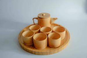Juego de té de bambú con tetera y 5 tazas en bandeja, ecológico, solo se lava a mano, juego de utensilios hecho en Vietnam - Product Image 3