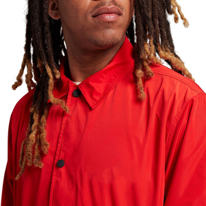 Veste Coach Homme Rouge en Polyester/Coton à Capuche, Fermeture Éclair Avant, Imperméable, Coupe-Vent, Respirante, Décontractée, Printemps, Coupe Droite, Couleur Unie - Product Image 6