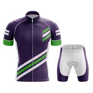 Nouvelle tenue de cyclisme en gros, ensemble maillot à manches courtes et salopette de cyclisme personnalisés avec impression par sublimation - Product Image 1