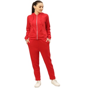 Ensemble de survêtement unisexe personnalisé deux pièces à manches longues, style streetwear, couleur unie, pour l'hiver, pour femmes - Product Image 1