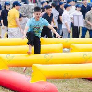 Circuito de Team Building Inflable de PVC para Exteriores a Precio Accesible, Thuy Linh Vietnam, Tránsito Seguro, Todas las Estaciones, Portátil, Fácil Instalación - Product Image 3