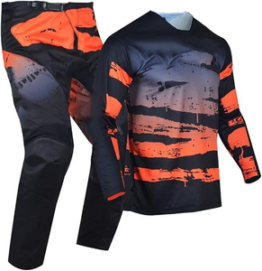 ชุดแข่งรถมอเตอร์ครอสผู้ชายแบบใหม่ พิมพ์ลายตามสั่ง ไซส์ใหญ่ ผลิตจากโพลีเอสเตอร์ ชุดกีฬาสำหรับผู้ใหญ่ ชุดขี่มอเตอร์ไซค์ - Product Image 6
