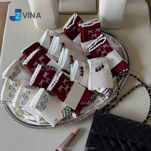 JZVINA <b>Customized</b> Cotton Pattern Jacquard <b>Grip</b> <b>Socks</b> Women <b>Socks</b> for Pilates Yoga Barre Custom Wholesale Vietnam Factory - Product Image 6
