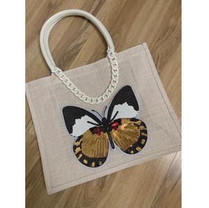 High on Demand Designer Jute <b>Gift</b> Tote <b>Bag</b> For Festive Occasions And Corporate Gifting Available for Bulk Quantity - Product Image 1