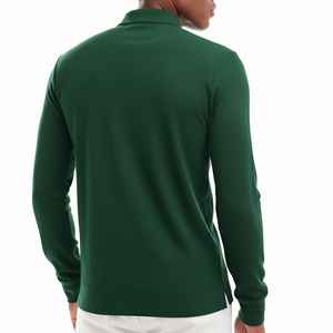 Fashionable Streetwear Men's Solid Color Short Sleeve Knitted Polyester/Cotton Custom Embroidered Logo Quick Dry for Shirt - Product Image 6