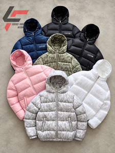 Veste matelassée professionnelle de qualité supérieure fabriquée en usine, avec logo personnalisé, coupe-vent, brillante, épaisse et chaude pour l'hiver - Product Image 1