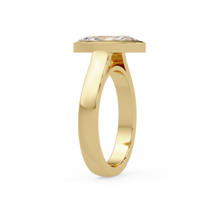 Anillos de Compromiso y Matrimonio de Oro Puro de 14K con Diamante Cultivado en Laboratorio de Corte Marquesa de 1.50 Ct, Certificado IGI, Engaste de Bisel, Joyería de Venta Caliente - Product Image 4