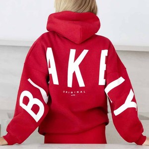 เสื้อฮู้ดโอเวอร์ไซส์พิมพ์ลายตัวอักษรใหญ่ด้านหลัง สไตล์ลำลอง สำหรับผู้หญิงและผู้ชาย  ผ้าฟลีซ  ใส่ได้ทั้งฤดูใบไม้ร่วงและฤดูหนาว  พร้อมโลโก้แบบกำหนดเอง - Product Image 5