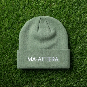 Gorro de Punto Verde Salvia con Puño, Gorro Cálido de Invierno con Logotipo Bordado Personalizado - Product Image 6