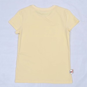 T-shirt pour femme de haute qualité, écologique, avec broderie en sequins et chenille, respirant, manches courtes, col rond, coton, couleur unie - Product Image 5