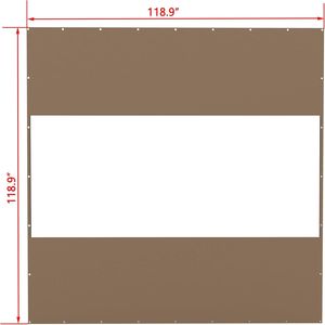 Tenda a Pannello Trasparente per Esterni da 18 oz, Resistente alle Intemperie, Impermeabile in PVC e Poliestere, Antistrappo per Patii e Gazebo - Product Image 6