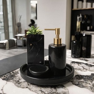 Wholesale Waterproof 4 Piece Bathroom <b>Soap</b> Dispenser <b>Set</b> 500ml - Product Image 1