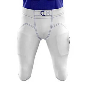 Pantalon de football blanc pour homme avec protection rembourrée, style sportif, séchage rapide, en coton et élasthanne tricoté, idéal pour l'été - Product Image 6