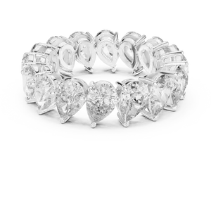 Bague Éternité Unisexe en Argent 925 avec Micro-Pavé de Diamants de Laboratoire Ronds 0,90 CTW Couleur E, Éclat Continu Classique, Idéale pour Mariage - Product Image 1