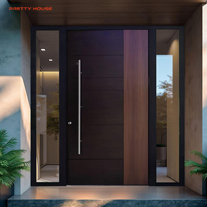 Double Porte <span class=keywords><strong>d</strong></span>'<span class=keywords><strong>Entrée</strong></span> Moderne Grande en Acier Inoxydable Métallique Sur Mesure - Product Image 1