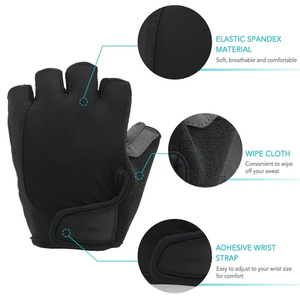 Guantes de Ciclismo Deportivos Transpirables de Medio Dedo para Hombre y Mujer, con Soporte para Muñeca, Personalizables - Product Image 3