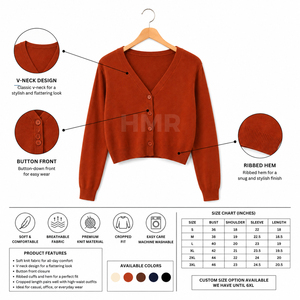 HMR Sisterhood Sorority Wholesale Custom Cotton Women's <b>Cardigan</b> <b>Sweater</b> Long Sleeve Autumn Winter Casual - Product Image 6