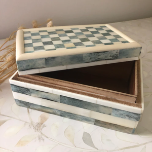 Caja de Joyería para Mujer y Niña, con Incrustaciones de Hueso, Caja de Almacenamiento de Joyas, Caja Decorativa para el Hogar, para Guardar Objetos - Product Image 1