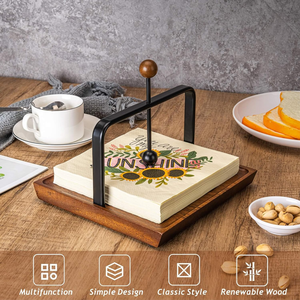 Moderno Porta Servilletas de Madera Pintada y Metal para Mesa de Comedor, Cocina, Hogar y Restaurante - Product Image 4