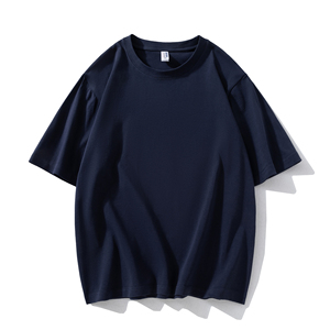 T-shirt à manches courtes pour homme, couleur unie, 100% coton, tricoté, décontracté, col rond, coupe classique, blanc - Product Image 2