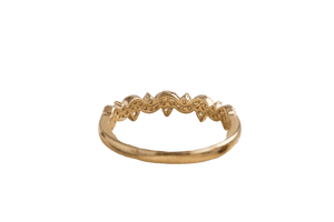 แหวนเพชรทรงหยดน้ำประดับพลอยหลากสี ชุบทอง 18k PVD บนตัวเรือนสแตนเลสสตีล - Product Image 3