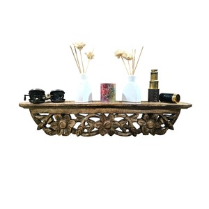 Sheesham Wood wooden <b>wall</b> <b>shelves</b> and <b>floating</b> <b>shelves</b> OEM Custom Wholesale | Aqdus Saleem India - Product Image 2