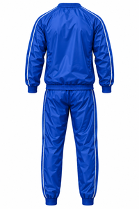 Blue Mens Sauna Suit Custom Sweat Workout Set <b>Heat</b> Retention Pullover Jacket Jogger <b>Pants</b> Fitness Training Weight Cut Sportswear - Product Image 2