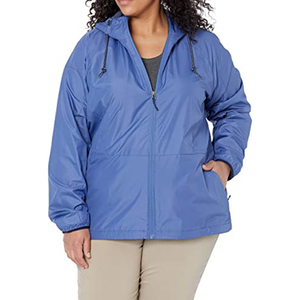 Chaqueta Cortavientos Azul Personalizada para Mujer, con Capucha, Cierre de Cremallera, Ligera, Resistente al Viento, para Uso en Exteriores, OEM - Product Image 5