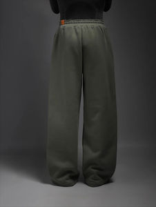 Pantalon de survêtement baggy personnalisé pour homme, coupe évasée, en molleton brossé 520g, jambe large, haute qualité - Product Image 6