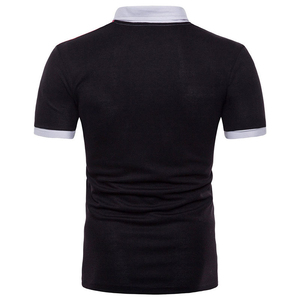 ออกแบบเสื้อยืดแขนสั้นผ้าฝ้ายถักพิมพ์ลายสำหรับผู้ชายแบรนด์ของคุณเอง 100% ป้องกันรอยยับ มีกระเป๋า - Product Image 4