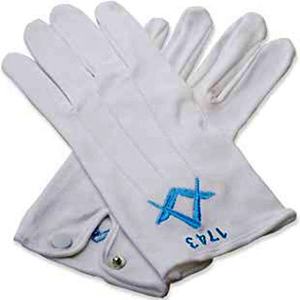 Gants de cérémonie maçonniques en pur coton de haute qualité en gros - Couleurs et logo personnalisables, utilisation sportive, séchage rapide et durables - Product Image 1