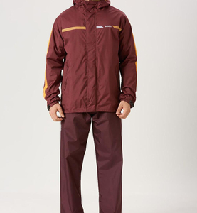 New RTS Custom Logo Men's Nylon <b>Wind</b> <b>Breaker</b> Contrast Panel With Pant Set For Summer Breathable Set Highstreet Zipper Jacket - Product Image 3