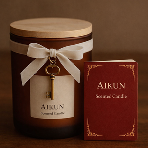 Vela aromática AIKUN Premium en frasco de vidrio con una mecha, vela perfumada para aromaterapia, ideal para spa, boutique o regalo. - Product Image 2