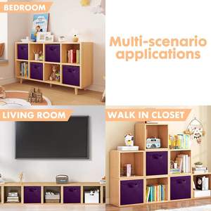 Poubelle de rangement en tissu peu encombrante fabriquée au Vietnam Paniers et bacs en tissu pratiques - Product Image 1