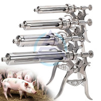 Seringue continue pour bétail en acier inoxydable, réglable, automatique, pour injection de vaccin, diagnostic, porcs, bovins, ovins, caprins, volailles